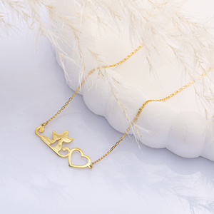 Collana Laser di Design <span class=keywords><strong>gatto</strong></span> e cuore all'ingrosso Turkish fatto a mano 925 gioielli in argento Sterling - Product Image 4