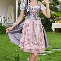 Robe Dirndl grande taille pour femmes en gros, costumes bavarois d'Oktoberfest imprimés sur mesure pour femmes, nouveau design de robe