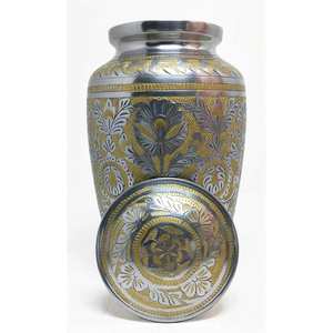 Premium Handmade Butterfly Urn Aluminium Cremation Vessel for <b>Baby</b> and Pet Ashes from India - Product Image 4