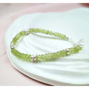 AAA+ 925 Sterling <b>Silver</b> <b>Bracelet</b> with Peridot Crystal Elegant <b>Bangles</b> for Women - Product Image 4