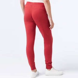 Pantalon de jogging en molleton à double taille pour femme, nouveau design, surdimensionné, 100% coton, respirant, ample, à carreaux, plat - Product Image 3