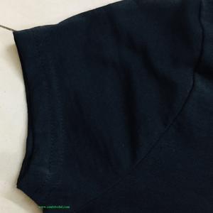 Camiseta informal de algodón 100% para mujer, camiseta individual de 160 Gsm, cuello redondo, manga corta, negra con decoración de logotipo, camiseta de talla grande para mujer - Product Image 4