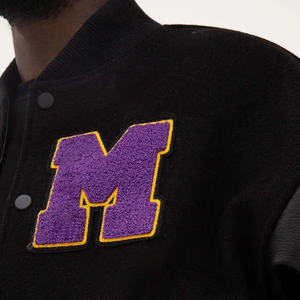 Parche de chenilla personalizado bordado 100% lana Vintage Bomber béisbol Letterman Varsities chaqueta para hombres - Product Image 5