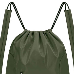 Heavy Duty Nylon Drawstring DIY Backpack <b>Bags</b> <b>with</b> <b>Tote</b> & Side <b>Zip</b> Pockets for Party Gift - Product Image 2