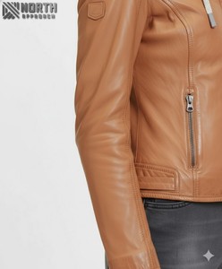 Chaquetas de piel auténtica totalmente personalizadas para mujer, hechas en Sialkot, Pakistán, chaqueta de piel personalizada para mujer - Product Image 6