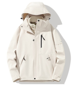 Chaqueta de senderismo de concha suave para exteriores con capucha a prueba de viento Diseño impermeable y cierre de cremallera - Product Image 4
