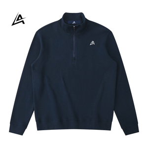 Sweat-shirt à col montant pour homme |   Manches longues personnalisées avec fermeture éclair 1/4 |   Vêtements décontractés élégants en molleton 100% coton OEM - Product Image 3