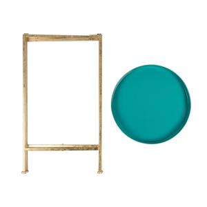 Mesa de centro redonda de hierro estilo granja hecha en India con tapa móvil para decoración de jardín y hogar - Product Image 2