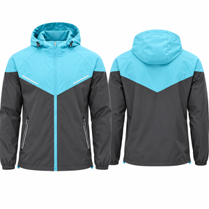 Veste de cyclisme décontractée légère et solide pour homme, coupe-vent à capuche entièrement zippé, réfléchissant, pour l'hiver, personnalisable, marque privée OEM - Product Image 1