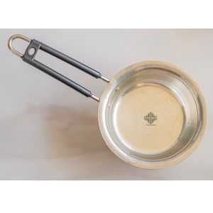 Olla de latón puro IndianArtVilla con revestimiento de estaño y mango largo para cocinar currys, hervir té o café - Product Image 5