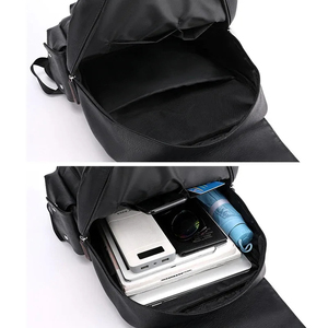 Latest Style New Quality Korean Version Of Large Capacity <b>Backpack</b> Soft PU <b>Leather</b> Waterproof Wearable <b>Men</b> Laptop <b>Backpack</b> Bag - Product Image 5