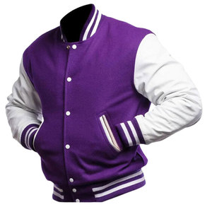 Varsity Jackets Letterman Jackets Turn Down Shoulder Baseball College Jacket Prix avec manches en cuir véritable - Product Image 5