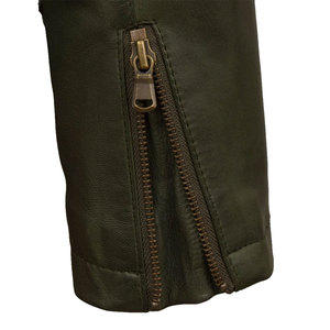 Chaquetas de cuero genuino con estilo para mujer de fábrica de Pakistán, ropa de calle transpirable, abrigo, decoración de cadena, cuero procesado de punto - Product Image 4