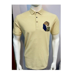 เสื้อยืดผ้าฝ้ายโพลีพิมพ์ลายลำลองสำหรับผู้ชายทรงสลิมฟิตเสื้อผ้าแนวสตรีทแฟชั่น - Product Image 1