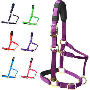 Halters réglables pour chevaux fabriqués en nylon souple et anti-frottement, gaufré, rembourrage en néoprène, couronne et nez entièrement chevaux de toutes tailles - Product Image 1