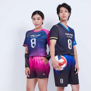 Uniformes de volleyball imprimés par sublimation personnalisée hommes et femmes combinaison de volleyball d'air à séchage rapide respirante en polyester doux 100% - Product Image 1