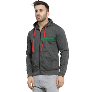 Prix plus bas – Sweat-shirts à capuche unisexes personnalisés de haute qualité 100 % coton molletonné/éponge française, à manches longues et fermeture éclair, respirants et à séchage rapide - Product Image 5