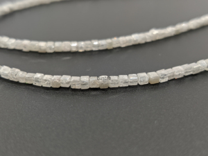 Cuentas de Cubo de Diamante Blanco Lustre LD0027, Naturales, Brillantes, de Forma Elegante, Facetadas, en Caja de 14 Pulgadas para la Fabricación de Joyas - Product Image 2