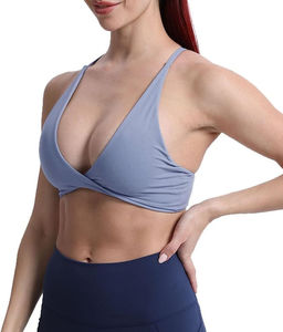 Haute qualité 2023 soutiens-gorge de sport pour femmes Fitness dos nu rembourré soutien-gorge Yoga haut court couleur unie soutien-gorge de gymnastique avec 100% Polyester Spandex - Product Image 6