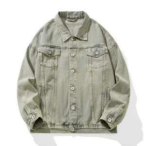 Chaqueta de mezclilla de gran tamaño para hombre de estilo vintage de alta calidad, ropa de calle, prendas de vestir exteriores informales con diseño abotonado - Product Image 6