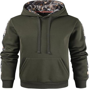 2025 hombres 100% algodón Camo Outfitter Fleece Pullover Sudadera con capucha manga larga Casual con bolsillo invierno forrado diseño Sudadera con capucha para Unisex - Product Image 4