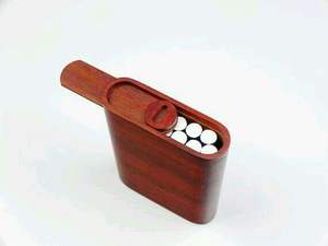 Étui à cigarettes en bois artisanal, porte-cigarettes de poche en bois naturel avec finition lisse - Product Image 4