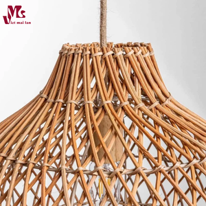 Rattan Pendant <b>Lights</b> Large Wicker Chandelier Boho Pendant <b>Light</b> Rattan Basket Hanging <b>Light</b> <b>for</b> Kitchen <b>Room</b> - Product Image 2