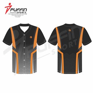เครื่องแบบทีมกีฬาเสื้อเจอร์ซีย์ใส่ได้ทั้งชายและหญิงเสื้อเบสบอลดีไซน์ฟรี - Product Image 1