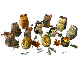 Fabriqué à la main 8 cm chat de Pâques Unique Artisan Decor Kashmiri Paper Mache pour les célébrations festives - Product Image 5