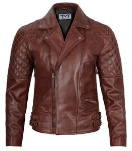 Chaquetas de cuero genuino vintage clásico: una durabilidad básica de moda clásica atemporal elegancia elegante moda mate brillante - Product Image 4