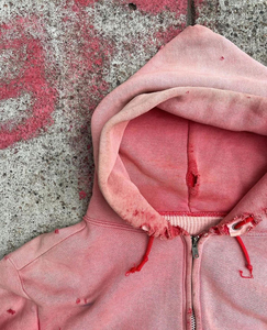 Personnalisé Surdimensionné Acide Lavé Distressed Hoodies Hommes Déchiré Surdimensionné Vintage Hoodies Gros Poids Lourds Sur Mesure - Product Image 5