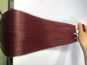 AZURA HAIR ผมตรงสีเบอร์กันดี ต่อผมแท้แบบเรมี่ เวียดนาม แบบเย็บสองชั้น น้ำหนัก 100 กรัม/แพ็ค ผมเวอร์จิ้นแท้ 100% - Product Image 3