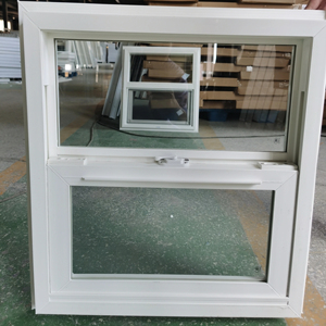 Fenêtre suspendue à cadre en vinyle simple émaillé de style américain à bas <span class=keywords><strong>prix</strong></span> avec aileron de clouage - Product Image 1