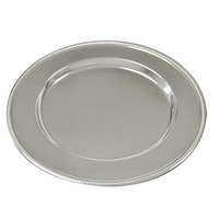 Assiette de présentation en acier inoxydable finition argent 100 pièces Écologique Luxe Élégant Décoration de table pour événements