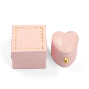 Jeulia Vintage Paper Jewelry <b>Box</b>-Pink Heart Shaped <b>Ring</b> <b>Box</b> for Romantic Gifts - Product Image 6