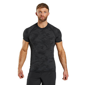 Camisetas de manga corta de poliéster de calidad superior, ropa deportiva de entrenamiento ajustada para hombres, camisetas ajustadas para gimnasio muscular Fitness - Product Image 6
