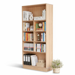 ชั้นวางหนังสือแบบตั้งพื้น 5 ชั้น รุ่นโมเดิร์น ขนาด 80x30x160 ซม. ทำจากไม้อัด รุ่น KS68169-สำหรับห้องนั่งเล่น ห้องนอน หรือจัดระเบียบสำนักงาน - Product Image 1