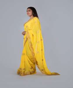 Vêtement de fête indien Designer Saree broderie soie Saree avec chemisier dames porter Surat Sari fête porter des vêtements de mariage Vêtement - Product Image 4