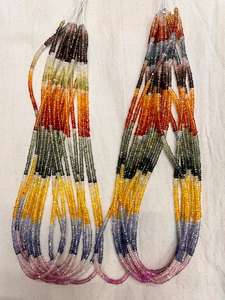 Cuentas de Piedras Preciosas Facetadas de Zafiro Multicolor Natural para la Fabricación de Joyas con Diversas Cuentas de Piedras - Product Image 3