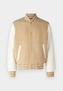 Chaqueta Varsity de lana de alta demanda para hombre, tipo de cierre, bolsillos con botones, chaqueta Bomber de béisbol cálida para invierno de Letterman College - Product Image 6
