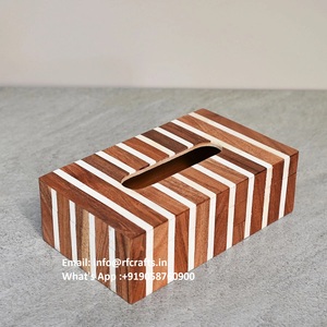 Caja de pañuelos Rectangular de lujo, caja de almacenamiento de pañuelos, servilletero con cubierta para uso en automóvil - Product Image 3