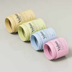 Pots en PET colorés à parois droites de 80-150g, rechargeables, pour soins de la peau, crème pour les yeux, beurre corporel, baume, avec bouchon à vis, en plastique, OEM/ODM - Product Image 4