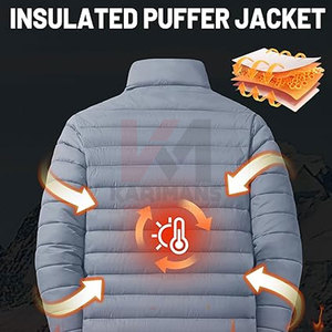 Manteau d'extérieur matelassé chaud pour hommes pour la randonnée, les voyages, le ski Personnalisation OEM Prix en gros disponible - Product Image 3
