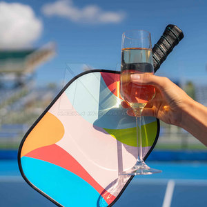 Raqueta de paleta Pickleball de fibra de carbono de fibra de vidrio 12K estándar profesional de alta calidad EVA duradera para uso en exteriores - Product Image 4