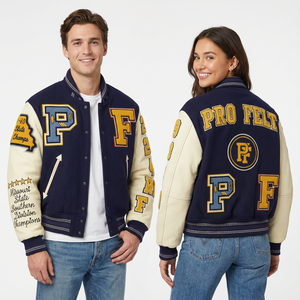 Veste universitaire d'hiver OEM ODM en laine mélangée, style streetwear personnalisé brodé, veste de baseball universitaire pour hommes - Product Image 6