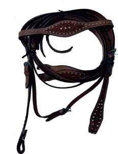 Portable Western Head Stall Qualité DD Cuir Outillage À La Main Sculpture Cristal Décoration Durable avec Rênes - Product Image 5