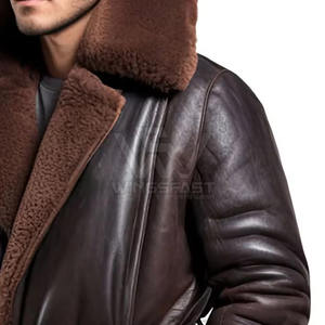 Factory Made Top Quality Leather Coat Customized Logo Fashion Clothing Hot Sale Leather Coat For Men - Product Image 5