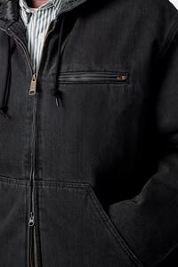 Veste utilitaire de travail de haute qualité, surdimensionnée, à fermeture éclair, à revers personnalisés, de style boxy, fabriquée en usine OEM pour hommes - Product Image 6