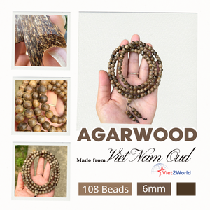 สร้อยข้อมือลูกปัด agilawood aloeswood agarwood เครื่องประดับไม้สไตล์วินเทจใส่ได้ทั้งชายและหญิงของขวัญจากเวียดนาม - Product Image 5