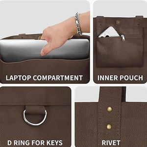 Sac fourre-tout en toile de coton uni personnalisé avec impression de logo 2026 Vente en gros Sac fourre-tout en toile de coton vierge à vendre en gros volume - Product Image 5